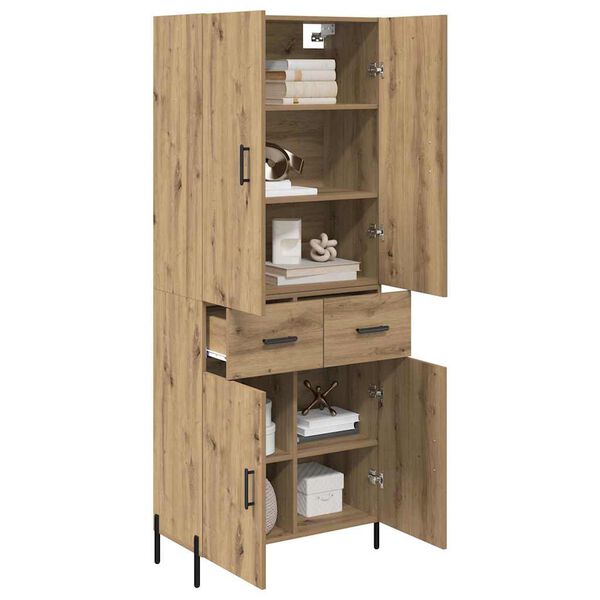 vidaXL Highboard Artisan Oak 69,5 x 34 x 180 &epsilon;&kappa;. &Epsilon;&pi;&epsilon;&xi;&epsilon;&rho;&gamma;&alpha;&sigma;&mu;έ&nu;&omicron; &xi;ύ&lambda;&omicron;