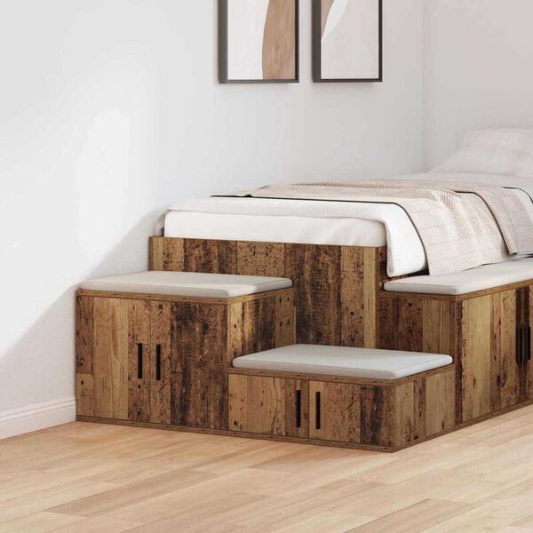 vidaXL Ντουλάπι αποθήκευσης Παλαιό ξύλο 103 x 41 x 40 εκ