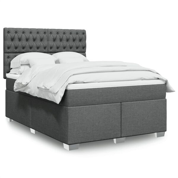 vidaXL &Kappa;&rho;&epsilon;&beta;ά&tau;&iota; Boxspring &mu;&epsilon; &Sigma;&tau;&rho;ώ&mu;&alpha; &Sigma;&kappa;&omicron;ύ&rho;&omicron; &Gamma;&kappa;&rho;&iota; 140x200 &epsilon;&kappa; &Upsilon;&phi;&alpha;&sigma;&mu;ά&tau;&iota;&nu;&omicron;