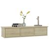 vidaXL Ράφι Τοίχου με Συρτάρια Sonoma Δρυς 88x26x18,5 εκ. Επεξ. Ξύλο
