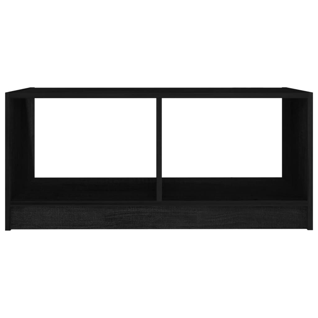 vidaXL Τραπεζάκι Σαλονιού Μαύρο 75 x 50 x 33,5 εκ. Μασίφ Ξύλο Πεύκου
