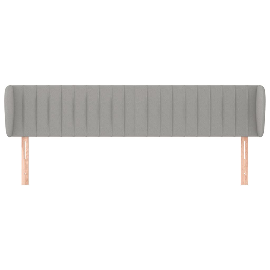 vidaXL Κεφαλάρι με Πτερύγια Ανοιχτό Γκρι 163x23x78/88 εκ. Υφασμάτινο