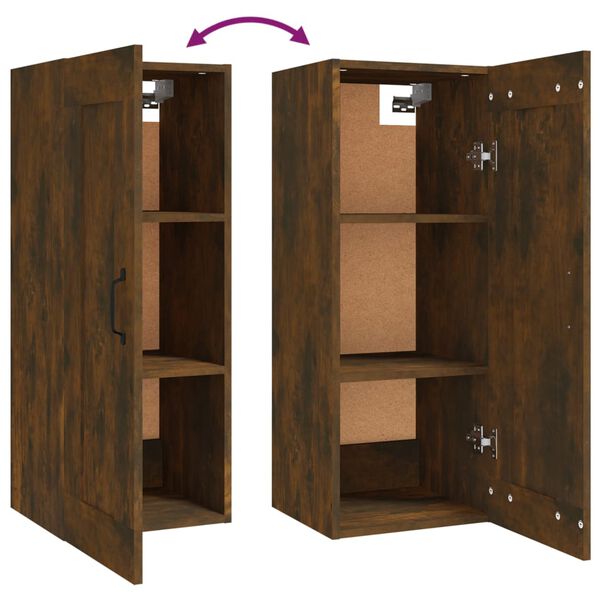 vidaXL Ντουλάπι Κρεμαστό Καπνιστή δρυς35x34x90εκ. Επεξεργασμένο Ξύλο