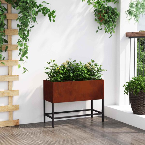 vidaXL &Upsilon;&psi;&omega;&mu;έ&nu;&eta; &Gamma;&lambda;ά&sigma;&tau;&rho;&alpha; &Kappa;ή&pi;&omicron;&upsilon; &Sigma;&kappa; rusty 60 x 26 x 45 &epsilon;&kappa;