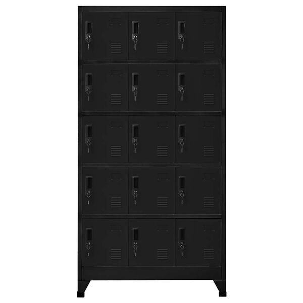 vidaXL Φοριαμός Μαύρος 90 x 40 x 180 εκ. Ατσάλινος