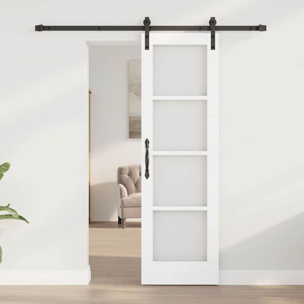 vidaXL Συρόμενη Πόρτα ORKDAL Λευκό 61 x 198.5 εκ. Μασίφ ξύλο πεύκου