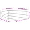 vidaXL Ζαρντινιέρα Κήπου 60x60x23 εκ. από Εμποτισμένο Ξύλο Πεύκου