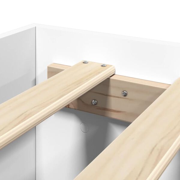 vidaXL Πλαίσιο Κρεβατιού Λευκό 160x200 εκ. Επεξεργασμένο Ξύλο