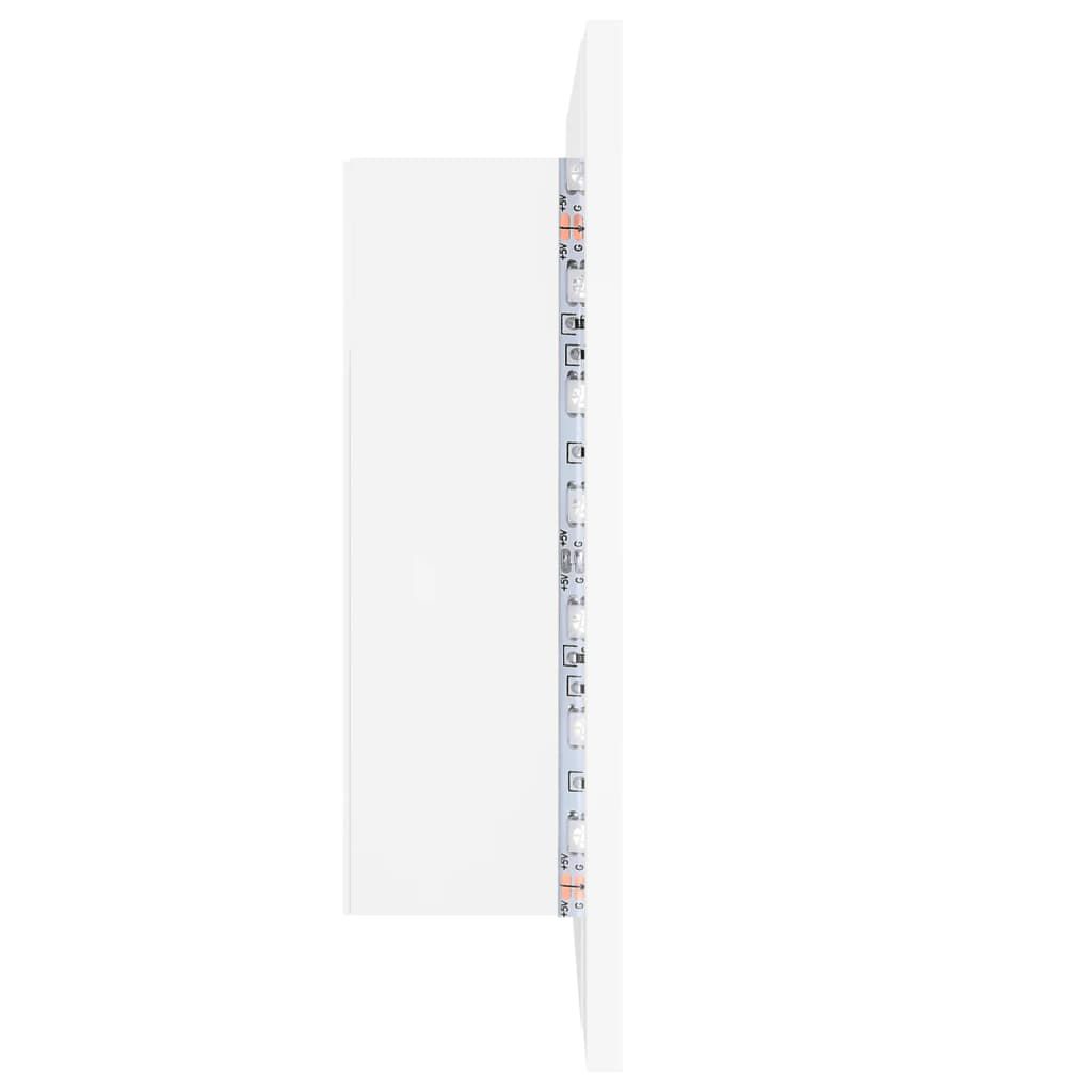 vidaXL Καθρέφτης Μπάνιου με Ντουλάπι LED Λευκός 60x12x45 εκ. Ακρυλικός