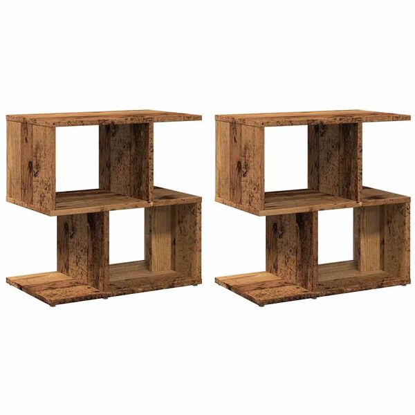 vidaXL Κομοδίνα 2 τεμάχια Παλιό ξύλο 50x30x51,5 cm Κατασκευασμένο ξύλο