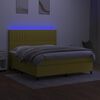 vidaXL &Kappa;&rho;&epsilon;&beta;ά&tau;&iota; Boxspring &mu;&epsilon; &Sigma;&tau;&rho;ώ&mu;&alpha; & LED &Pi;&rho;ά&sigma;&iota;&nu;&omicron; 160x200 &epsilon;&kappa; &Upsilon;&phi;&alpha;&sigma;&mu;ά&tau;&iota;&nu;&omicron;