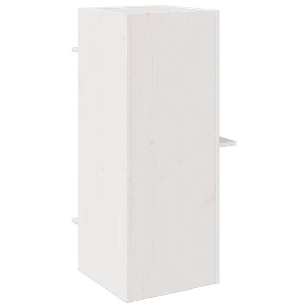vidaXL Σπίτι για γάτες Λευκό 43x43x90 cm από μασίφ ξύλο πεύκο