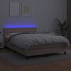 vidaXL &Kappa;&rho;&epsilon;&beta;ά&tau;&iota; Boxspring &Sigma;&tau;&rho;ώ&mu;&alpha;&LED &Kappa;&alpha;&pi;&omicron;&upsilon;&tau;&sigma;ί&nu;&omicron; 140x200 &epsilon;&kappa;. &Sigma;&upsilon;&nu;&theta;. &Delta;έ&rho;&mu;&alpha;
