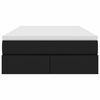 vidaXL Κρεβάτι με αποθηκευτικό χώρο και στρώμα Μαύρο 120 x 190 cm