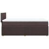 vidaXL Κρεβάτι Boxspring με Στρώμα Σκούρο Καφέ 100x200 εκ. Υφασμάτινο