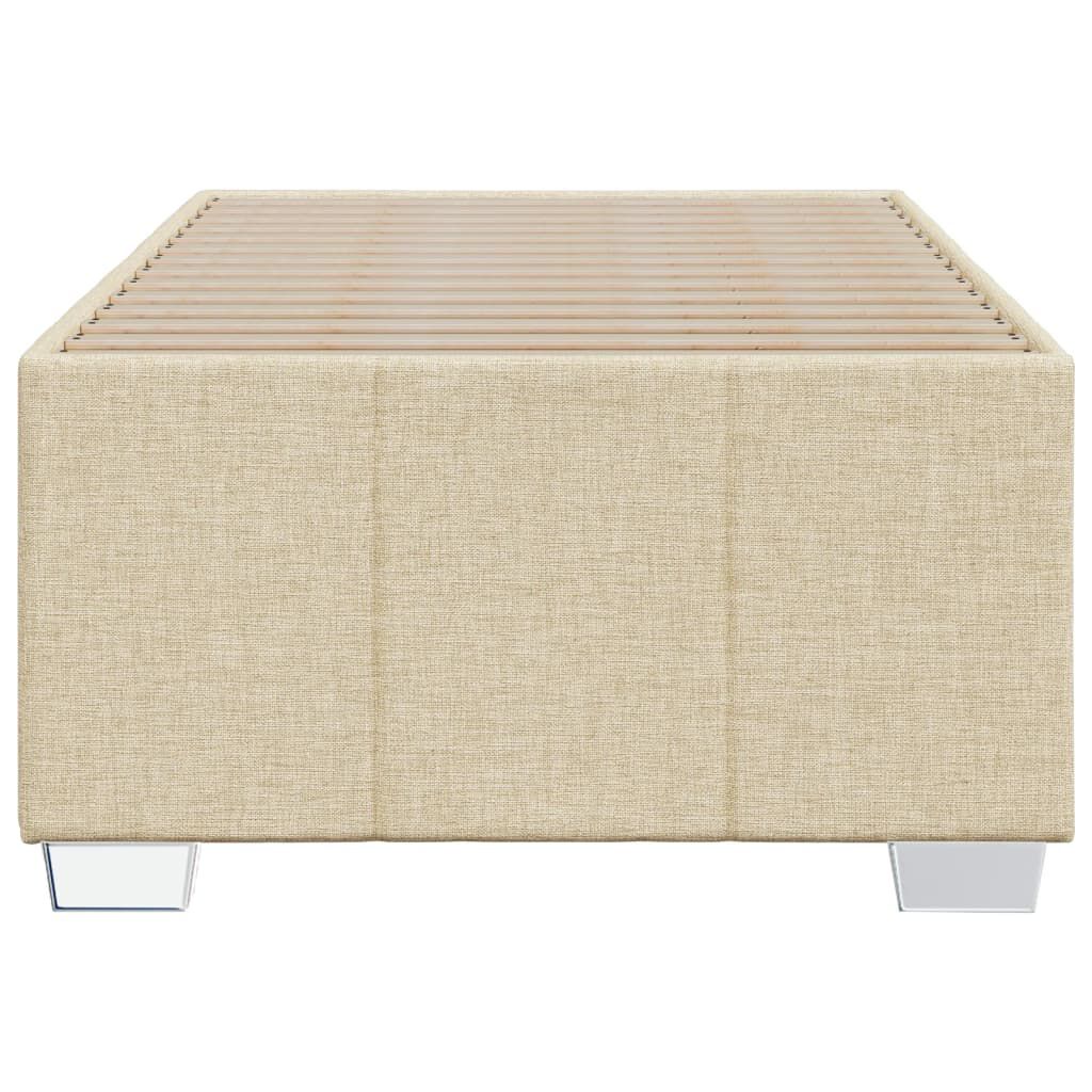 vidaXL Πλαίσιο κρεβατιού χωρίς στρώμα Κρέμα 80x200 cm Ύφασμα