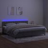 vidaXL &Kappa;&rho;&epsilon;&beta;ά&tau;&iota; Boxspring &mu;&epsilon; &Sigma;&tau;&rho;ώ&mu;&alpha; & LED &Alpha;&nu;.&Gamma;&kappa;&rho;&iota; 200x200 &epsilon;&kappa;. &Beta;&epsilon;&lambda;&omicron;ύ&delta;&iota;&nu;&omicron;