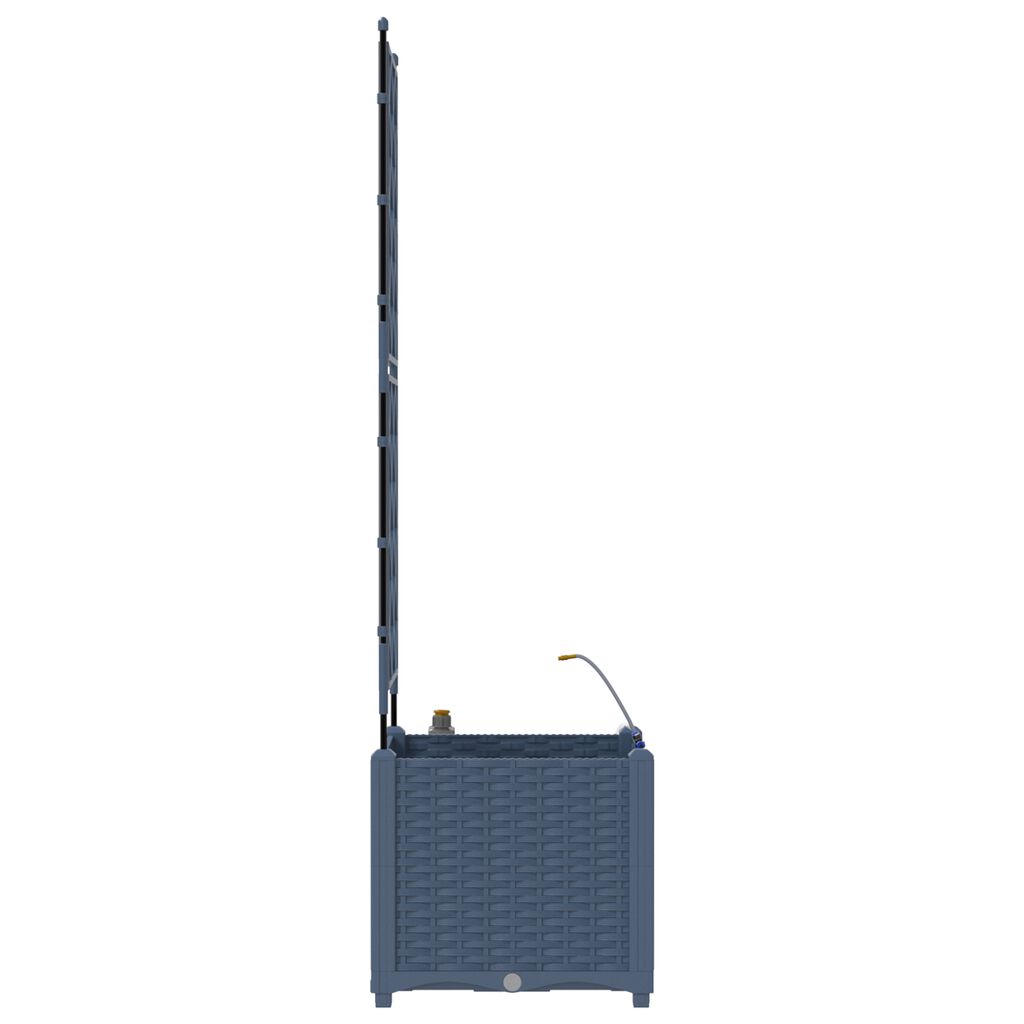 vidaXL Ζαρντινιέρες κήπου Γκρι 40 x 40 x 142 cm Ατσάλι