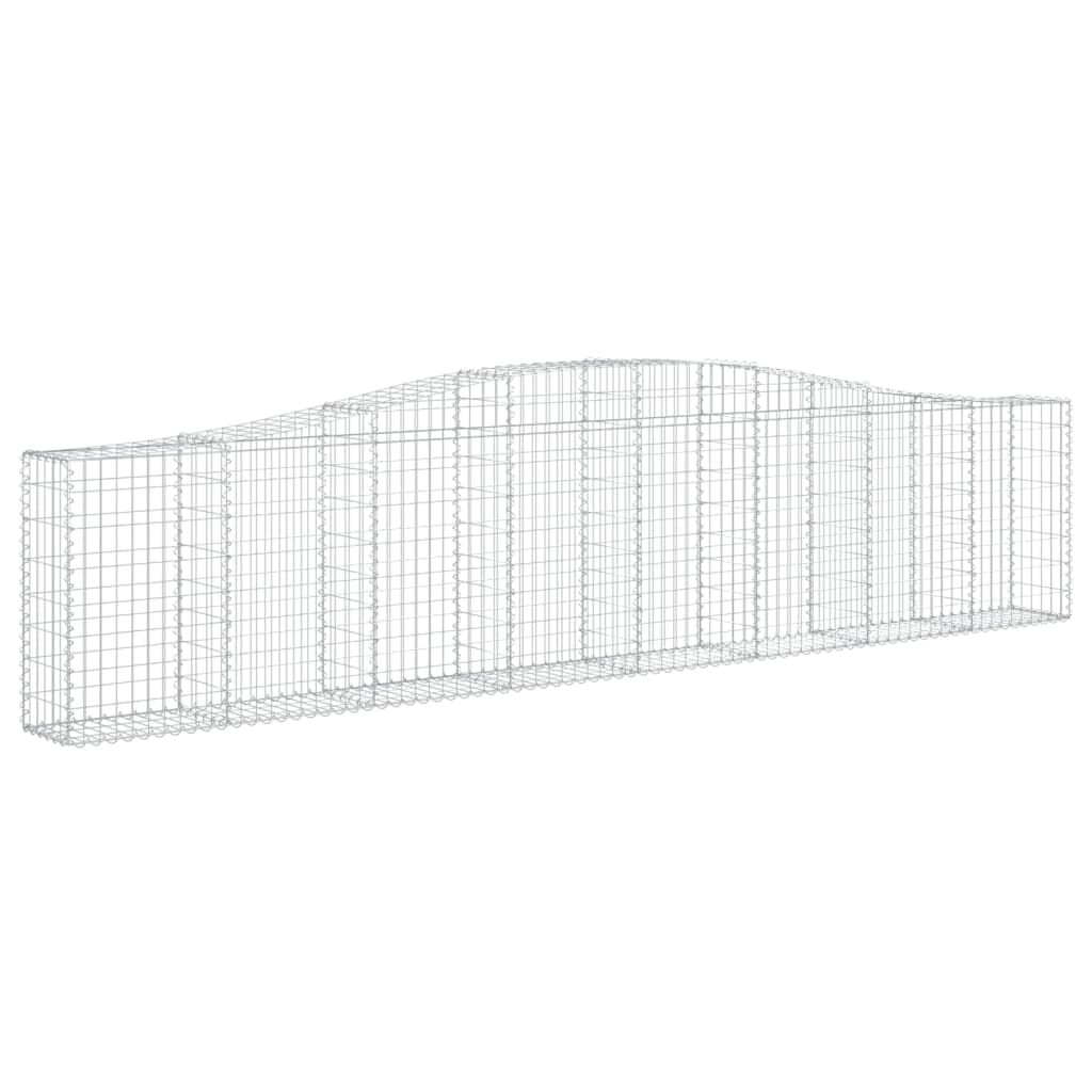 vidaXL Συρματοκιβώτια Τοξωτά 2 τεμ. 400x30x80/100 εκ. Γαλβαν. Ατσάλι