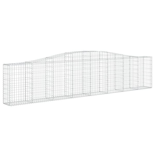 vidaXL Συρματοκιβώτια Τοξωτά 2 τεμ. 400x30x80/100 εκ. Γαλβαν. Ατσάλι