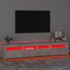 vidaXL Έπιπλο Τηλεόρασης με LED Γκρι Σκυροδέματος 210x35x40 εκ.
