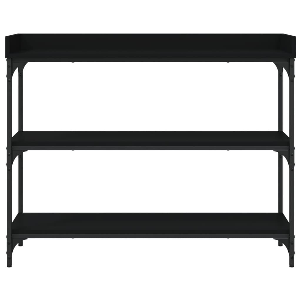 vidaXL Τραπέζι Κονσόλα με Ράφια Μαύρο 100 x 30 x 80 εκ.