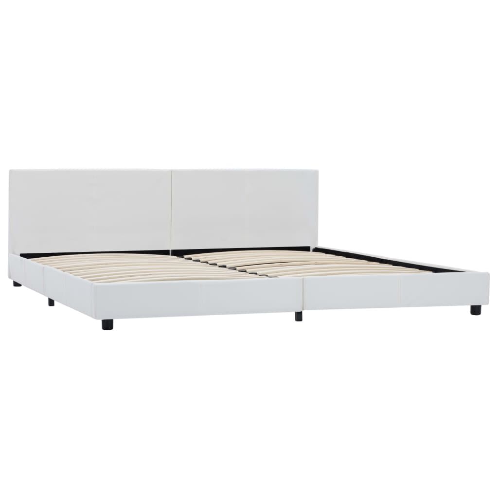 vidaXL Πλαίσιο Κρεβατιού Λευκό 180 x 200 εκ. από Συνθετικό Δέρμα