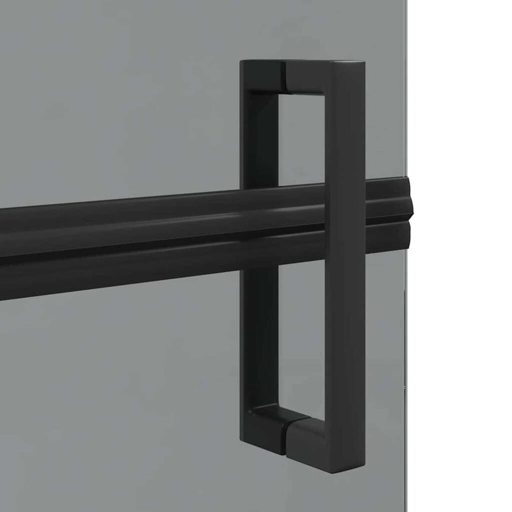 vidaXL Τοίχος ντους Walk-in Μαύρο και σκούρο διαφανές 120 x 190 cm