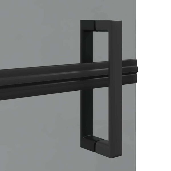 vidaXL Τοίχος ντους Walk-in Μαύρο και σκούρο διαφανές 120 x 190 cm