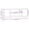 vidaXL Έπιπλο Τηλεόρασης Γκρι 110x35x40,5 εκ. από Μασίφ Ξύλο Πεύκου