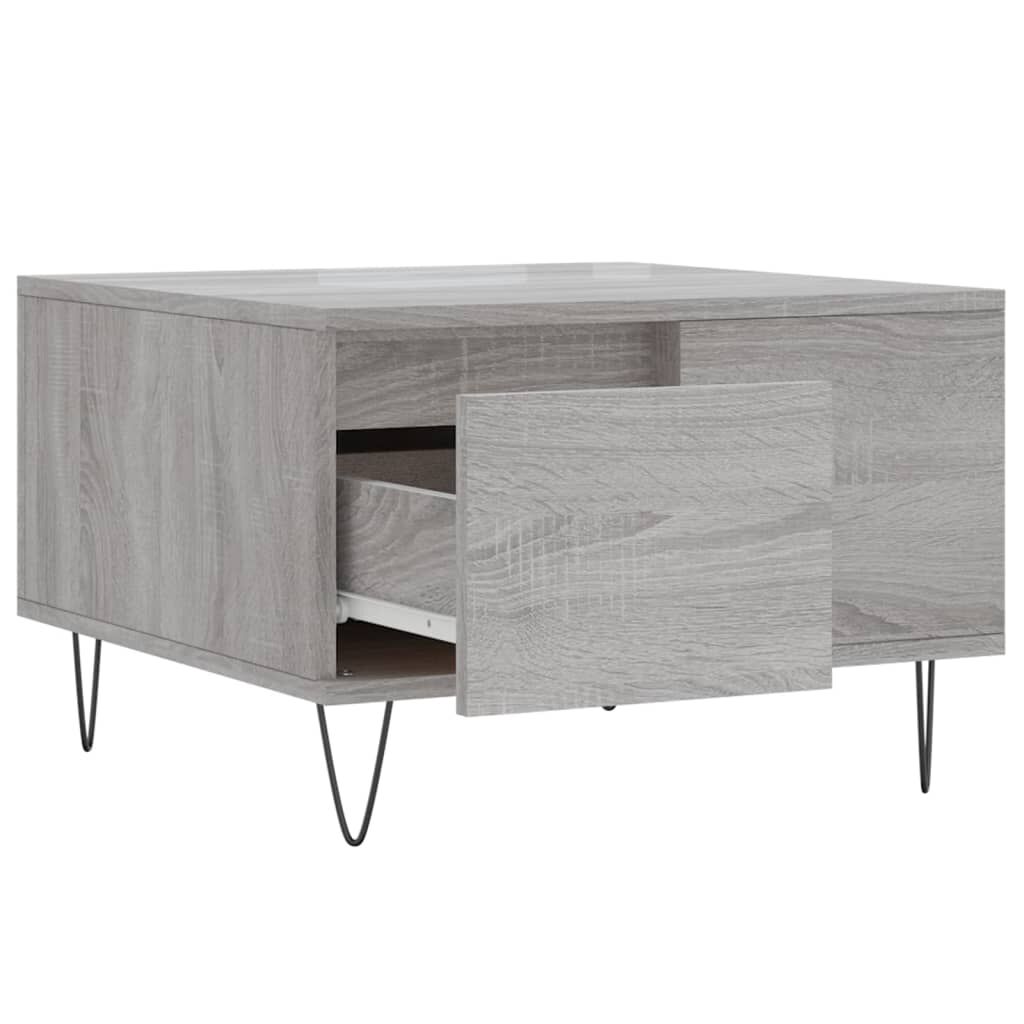 vidaXL Τραπεζάκι Σαλονιού Γκρι Sonoma 55x55x36,5εκ. Επεξεργασμένο Ξύλο