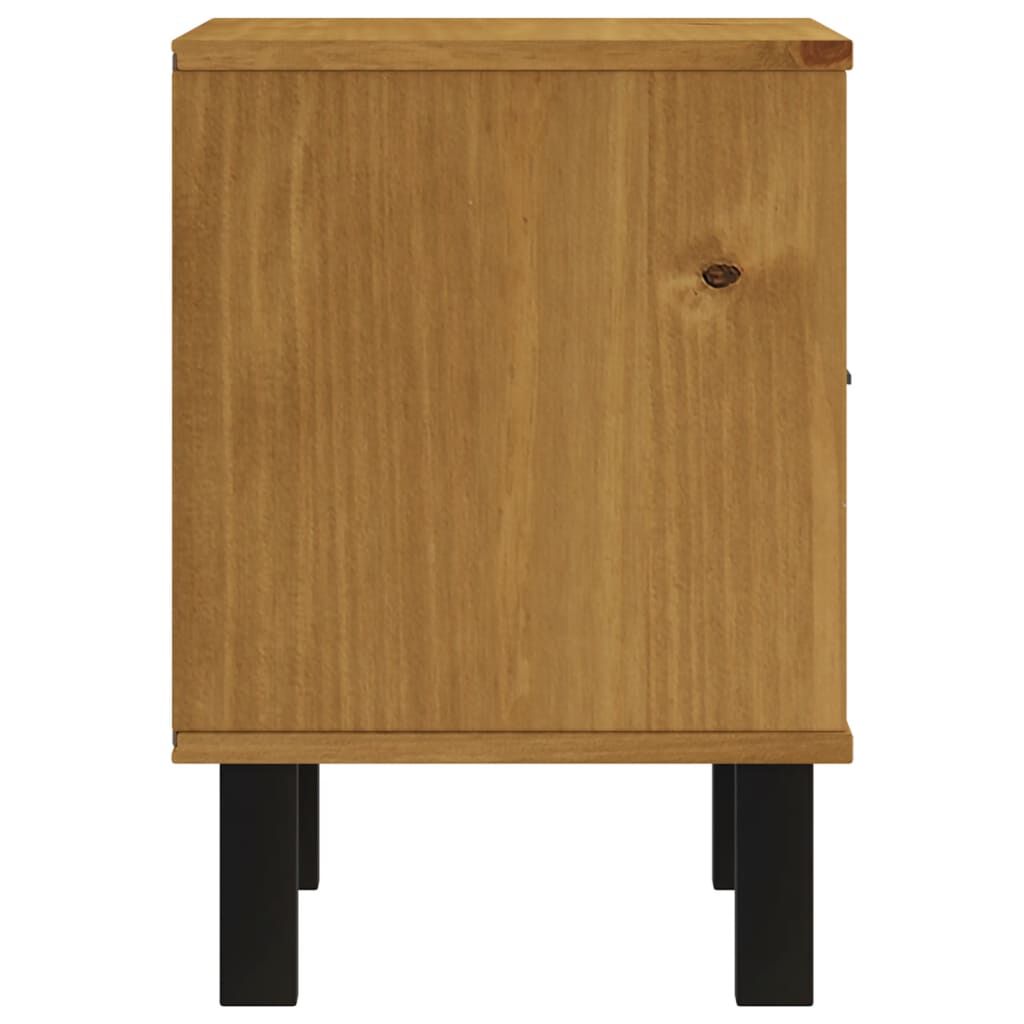 vidaXL Κομοδίνο FLAM 40 x 35 x 50 εκ. από Μασίφ Ξύλο Πεύκου