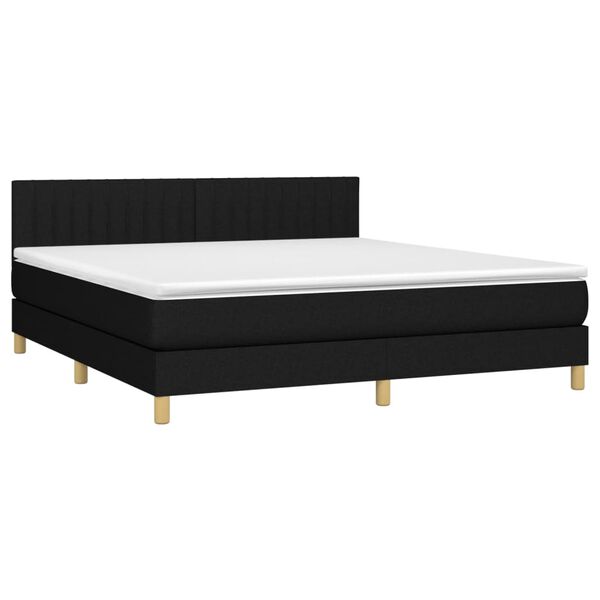 vidaXL &Kappa;&rho;&epsilon;&beta;ά&tau;&iota; Boxspring &mu;&epsilon; &Sigma;&tau;&rho;ώ&mu;&alpha; &Mu;&alpha;ύ&rho;&omicron; 180x200 &epsilon;&kappa;. &Upsilon;&phi;&alpha;&sigma;&mu;ά&tau;&iota;&nu;&omicron;