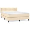 vidaXL &Kappa;&rho;&epsilon;&beta;ά&tau;&iota; Boxspring &mu;&epsilon; &Sigma;&tau;&rho;ώ&mu;&alpha; &Kappa;&rho;&epsilon;&mu; 140x190 &epsilon;&kappa;. &Upsilon;&phi;&alpha;&sigma;&mu;ά&tau;&iota;&nu;&omicron;