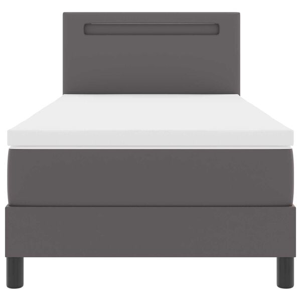 vidaXL Κρεβάτι με ελατήρια Γκρι και Λευκό 90 x 200 cm