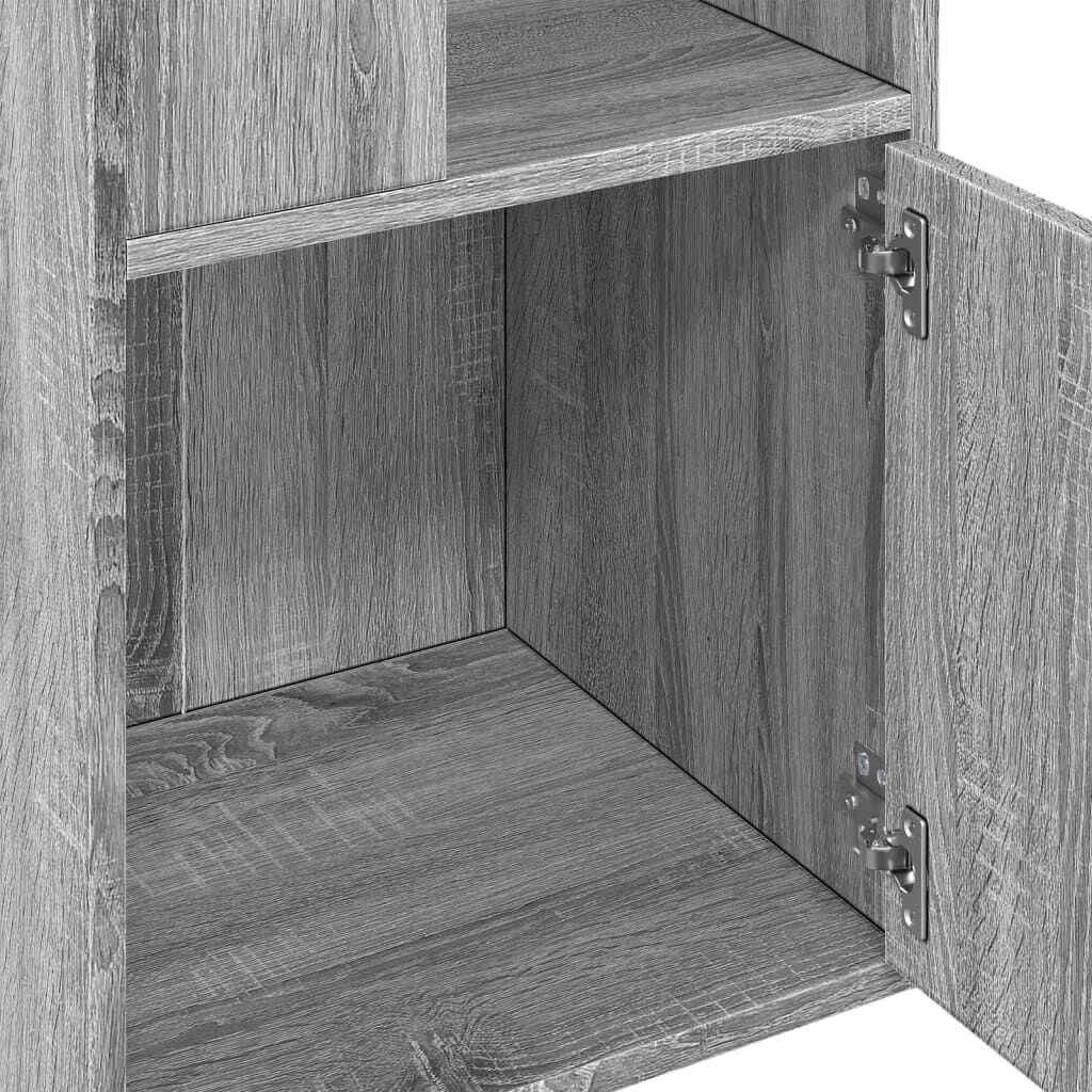 vidaXL Βιβλιοθήκη Γκρι Sonoma 40x36x189 εκ. από Επεξεργ. Ξύλο