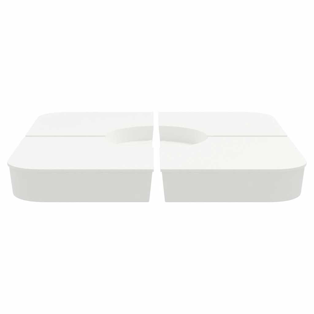 vidaXL 4 τεμαχίων σετ βάσης ομπρέλας για ομπρέλα με σταυρό 100 kg PP