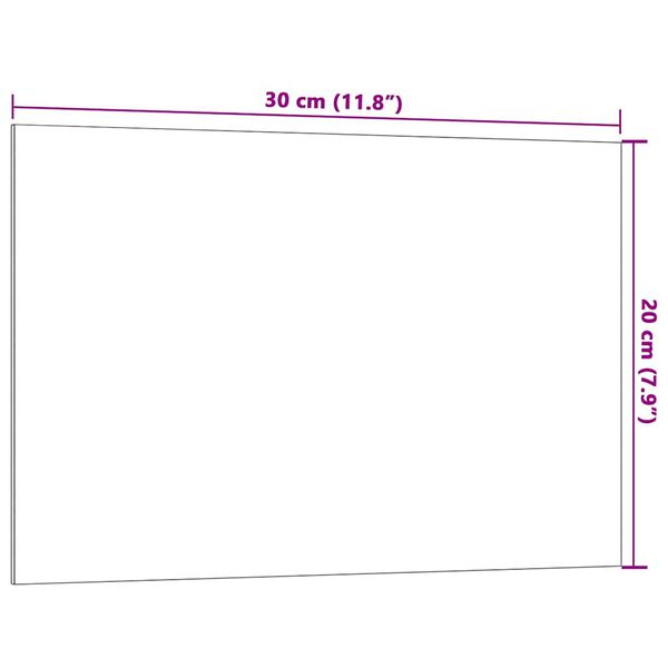 vidaXL Πίνακας Επιτοίχιος Μαγνητικός Μαύρος 30 x 20 εκ. Ψημένο Γυαλί