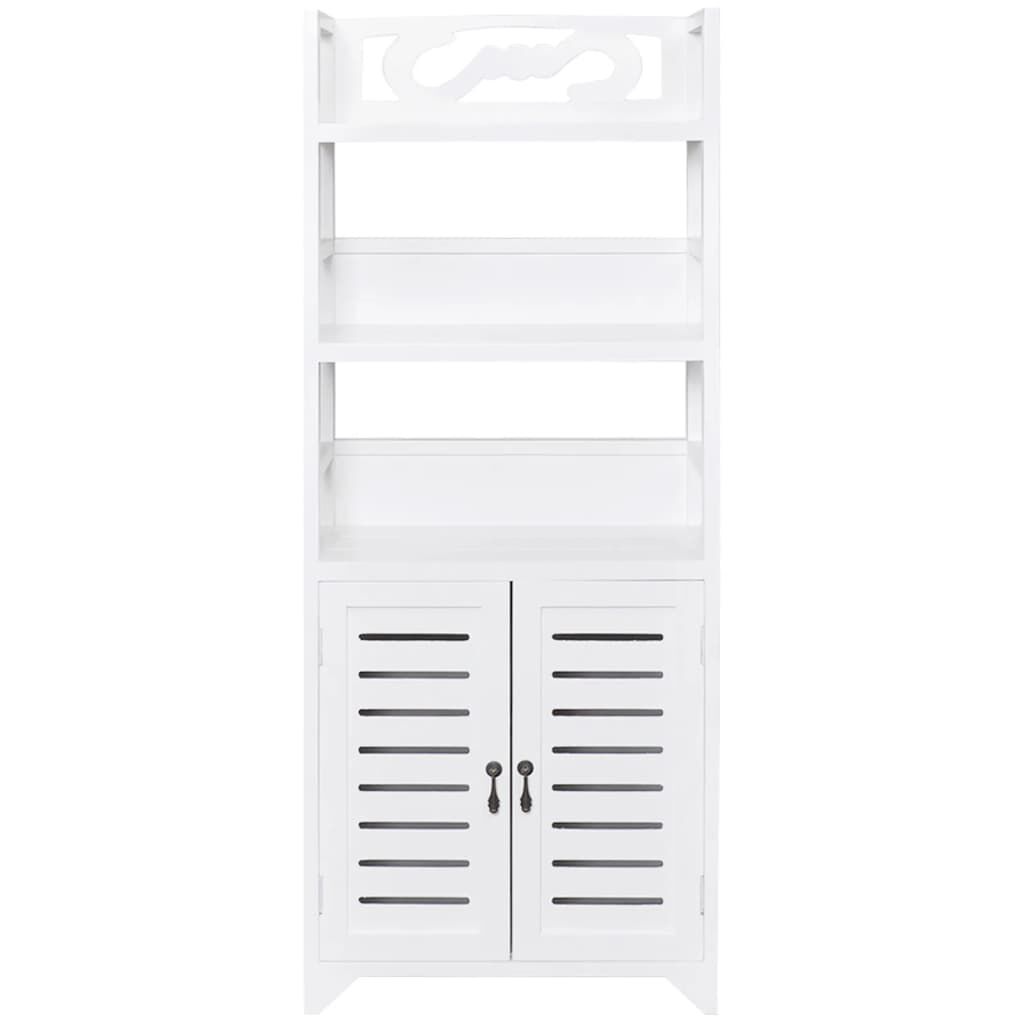 vidaXL Ντουλάπι Μπάνιου Albuquerque Λευκό 46x24x117,5 εκ. Ξύλινο