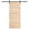 vidaXL Συρόμενη Πόρτα Καφέ 100 x 208 εκ. Μασίφ ξύλο πεύκου