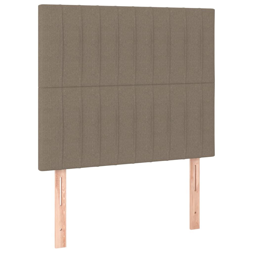 vidaXL Κρεβάτι Boxspring με Στρώμα Taupe 100 x 200 εκ. Υφασμάτινο