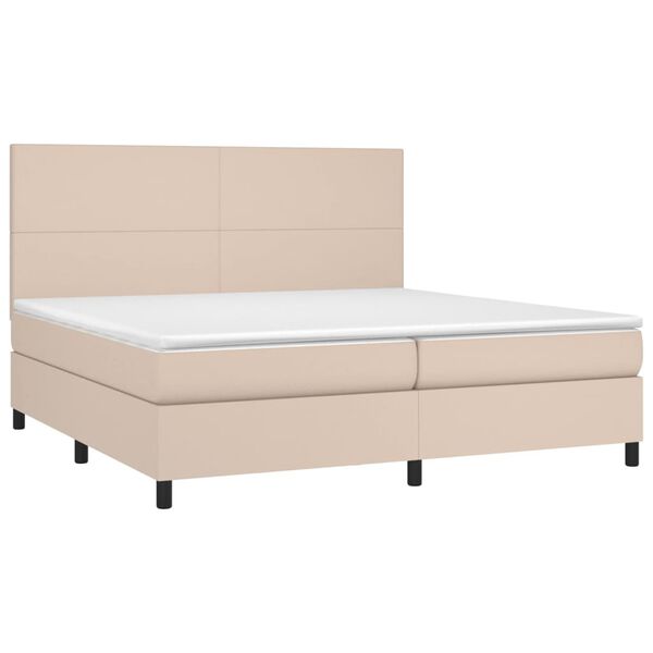 vidaXL &Kappa;&rho;&epsilon;&beta;ά&tau;&iota; Boxspring &mu;&epsilon; &Sigma;&tau;&rho;ώ&mu;&alpha; &Kappa;&alpha;&pi;&omicron;&upsilon;&tau;&sigma;ί&nu;&omicron; 200x200&epsilon;&kappa;.&alpha;&pi;ό &Sigma;&upsilon;&nu;&theta;.&Delta;έ&rho;&mu;&alpha;