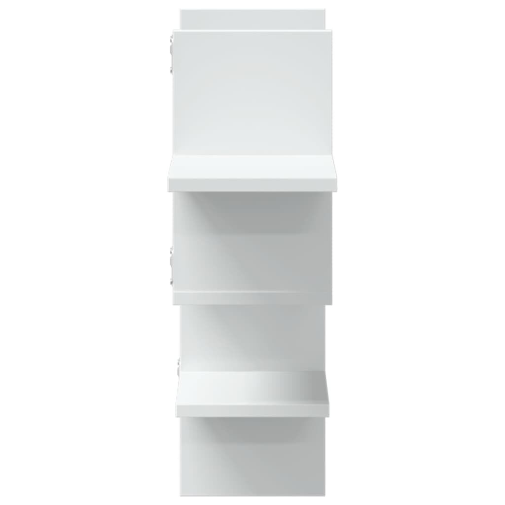 vidaXL Ράφι Τοίχου Λευκό 124,5x18x60,5 εκ. από Επεξεργασμένο Ξύλο