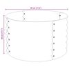 vidaXL Ζαρντινιέρα Υπερυψωμένη Γκρι 80x80x44 εκ. Γαλβανισμ. Χάλυβας