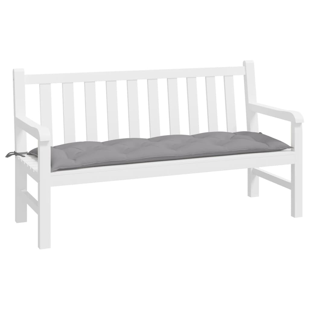 vidaXL Μαξιλάρι Πάγκου Κήπου Γκρι 150x50x7 εκ. Ύφασμα Oxford