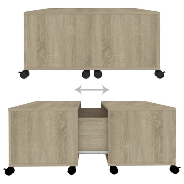 vidaXL Τραπεζάκι Σαλονιού Sonoma Δρυς 75 x 75 x 38 εκ. από Μοριοσανίδα