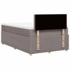 vidaXL Κρεβάτι Boxspring με Στρώμα Taupe 120x190 εκ. Υφασμάτινο