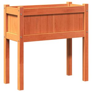 vidaXL Ζαρντινιέρες με Πόδια Καφέ Κεριού 70x31x70 εκ Μασίφ Ξύλο Πεύκου