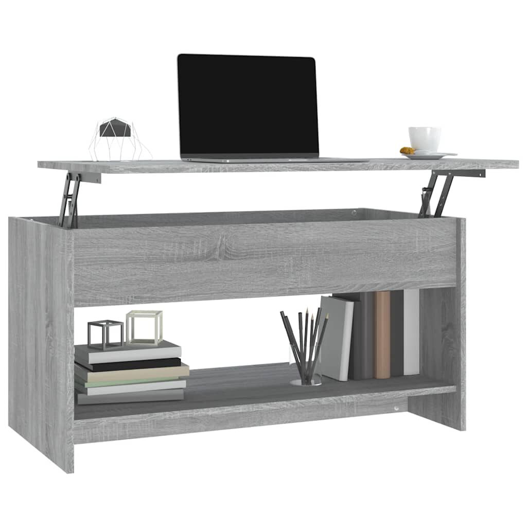 vidaXL Τραπεζάκι Σαλονιού Γκρι Sonoma102x50x52,5 εκ.Επεξεργασμένο Ξύλο