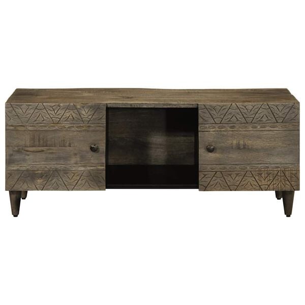 vidaXL Τραπεζάκι σαλονιού ανοιχτό γκρι 100x54x40 cm μασίφ ξύλο Mango